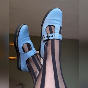 Dr. Martens Blue Woolwich Canvas Mary Jane